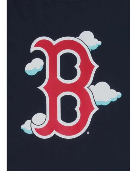 [13090929] Boston Red Sox "Cloud" Navy Men's T-shirts