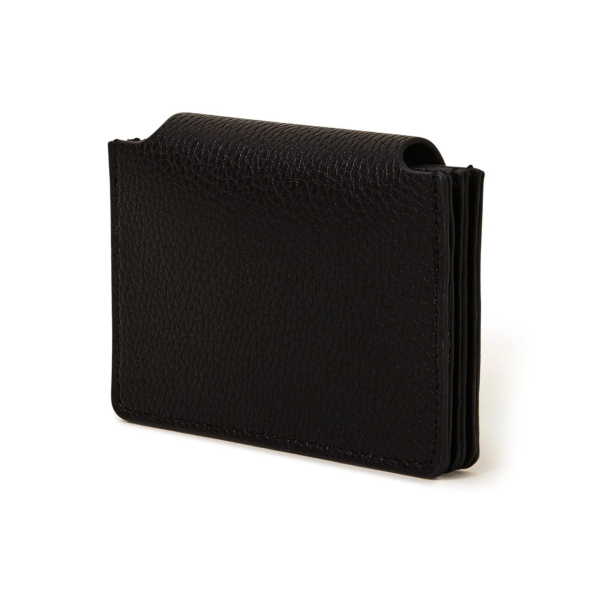 Accessorize London Women's Faux Leather  Black  Triple Cardholder