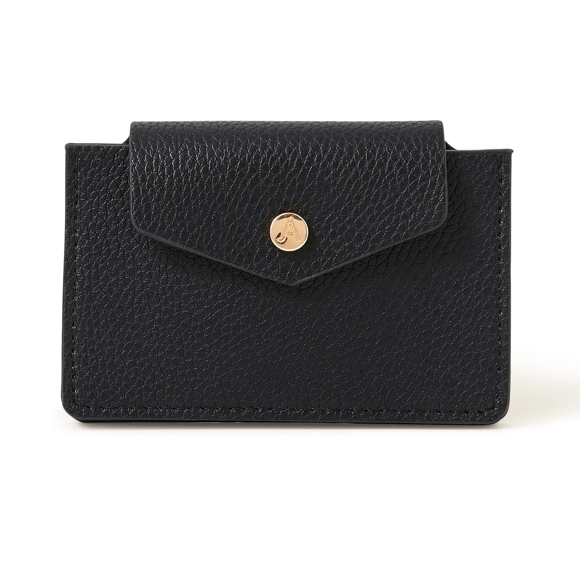 Accessorize London Women's Faux Leather  Black  Triple Cardholder