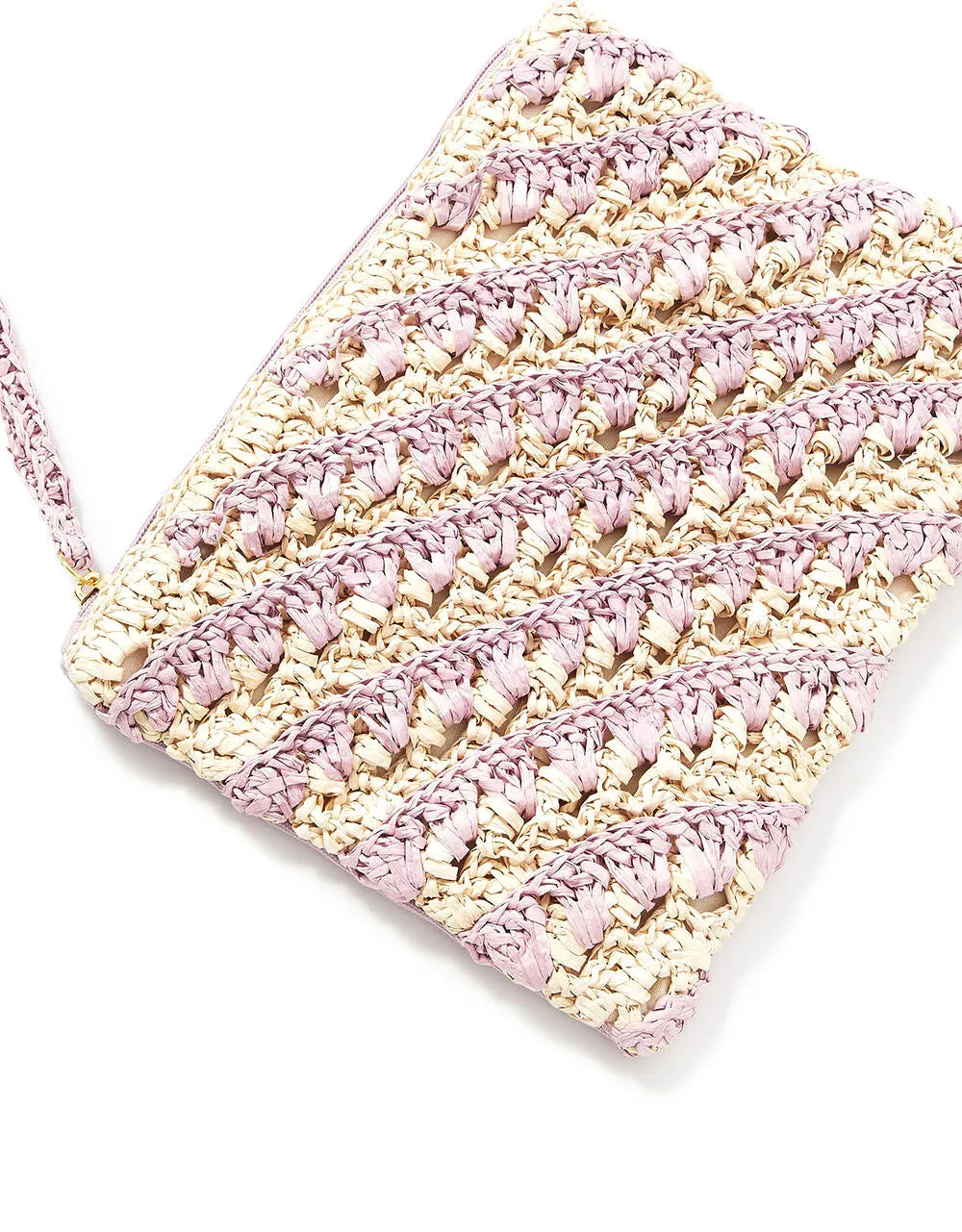 Accessorize London Women's Raffia Stripe Pouch