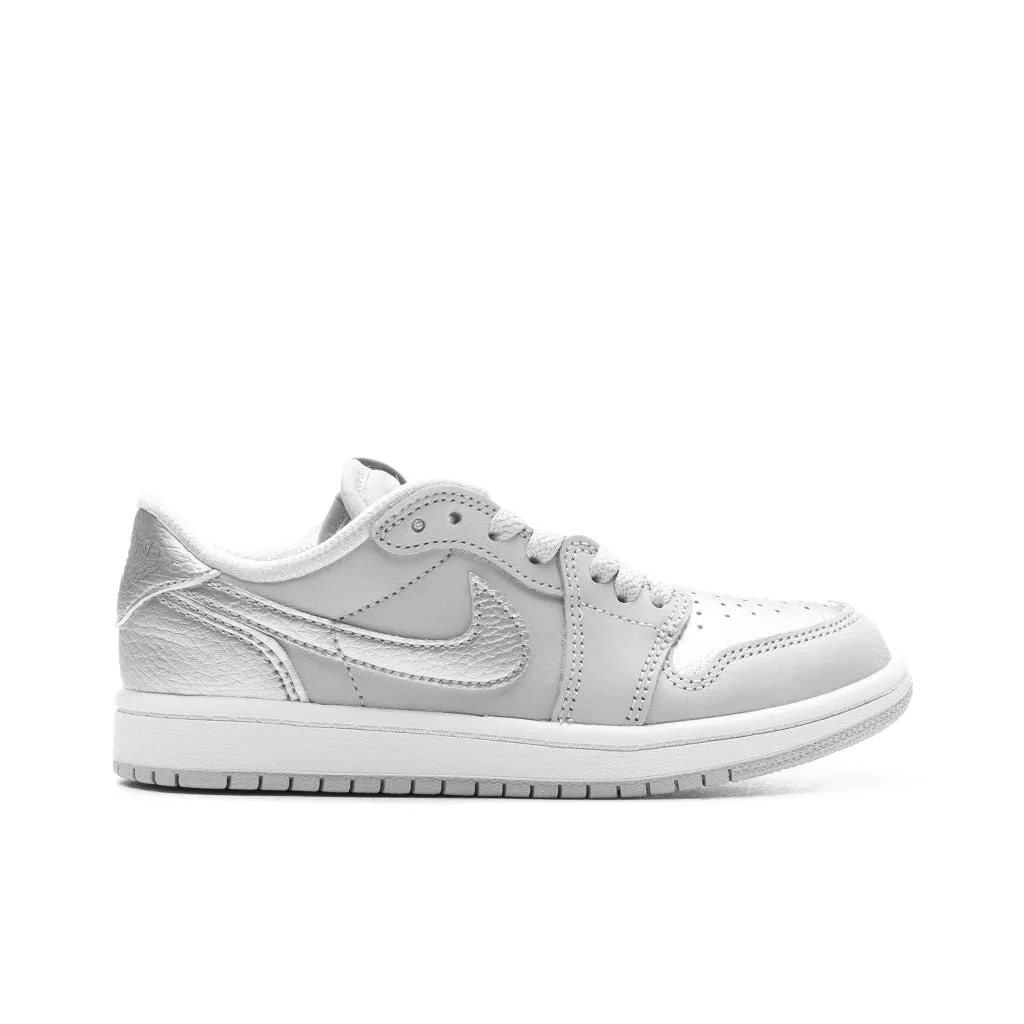 Air Jordan 1 Low OG 'Metallic Silver' (PS) - Neutral Grey/Metallic Silver/White