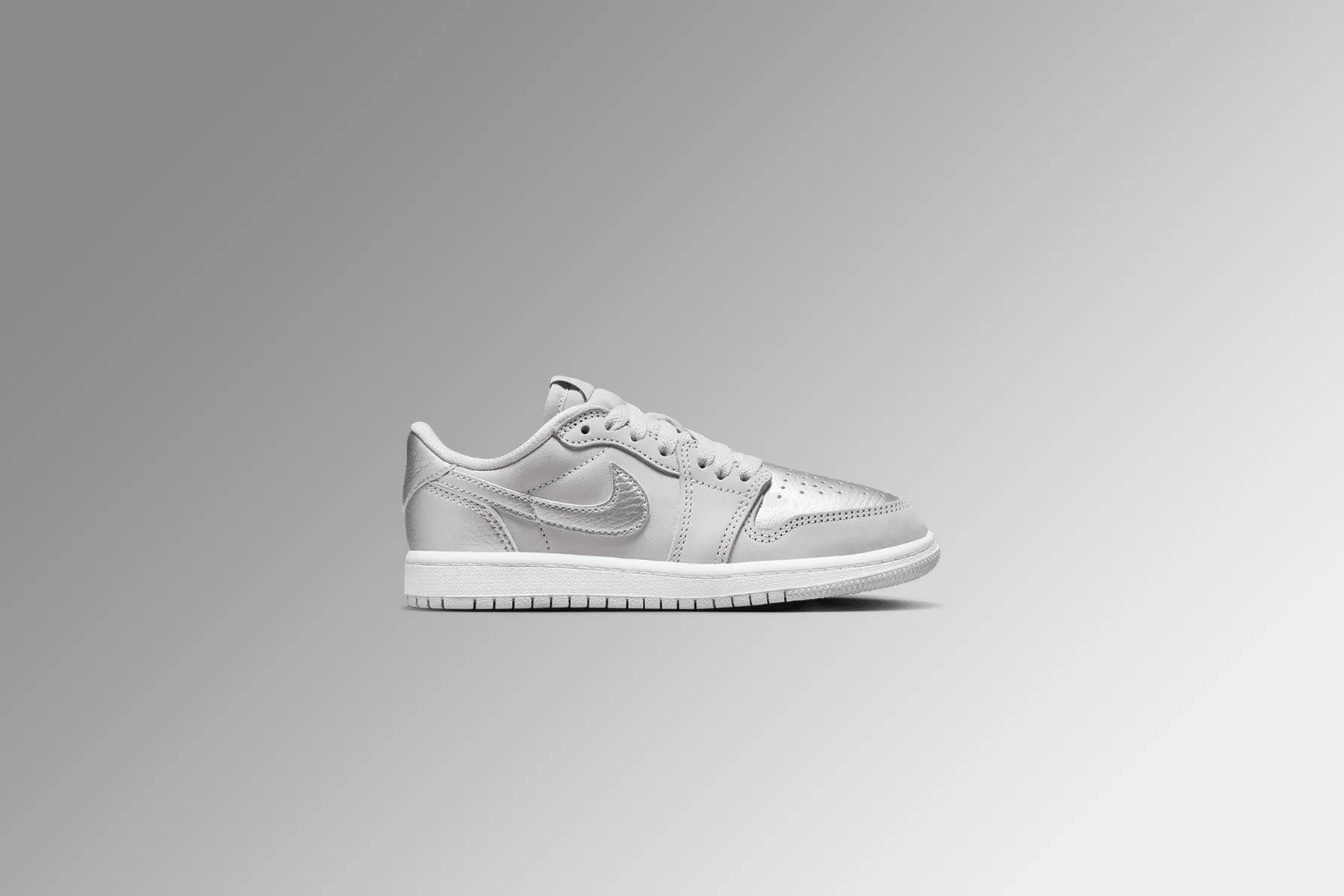 Air Jordan 1 Low OG 'Metallic Silver' (PS) - Neutral Grey/Metallic Silver/White