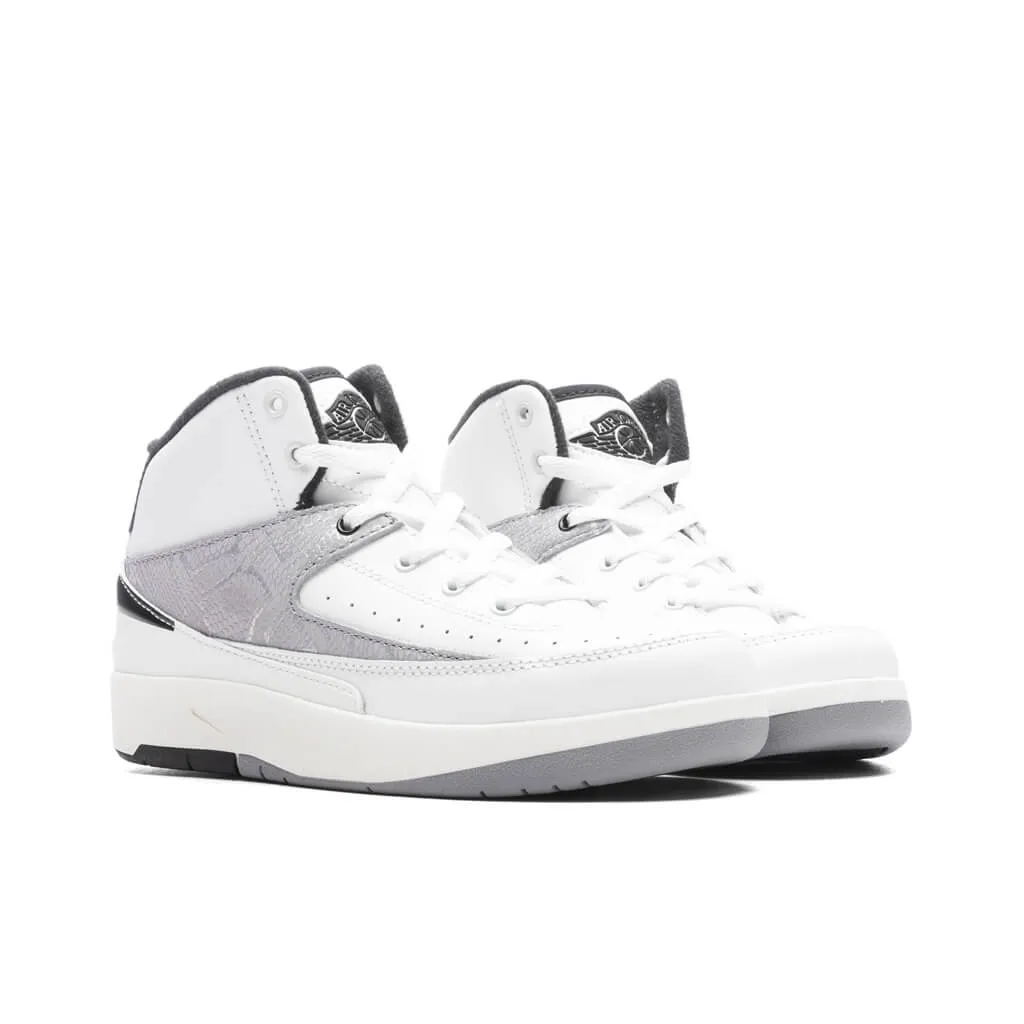 Air Jordan 2 Retro (PS) 'Python' - White/Fire Red/Cement Grey