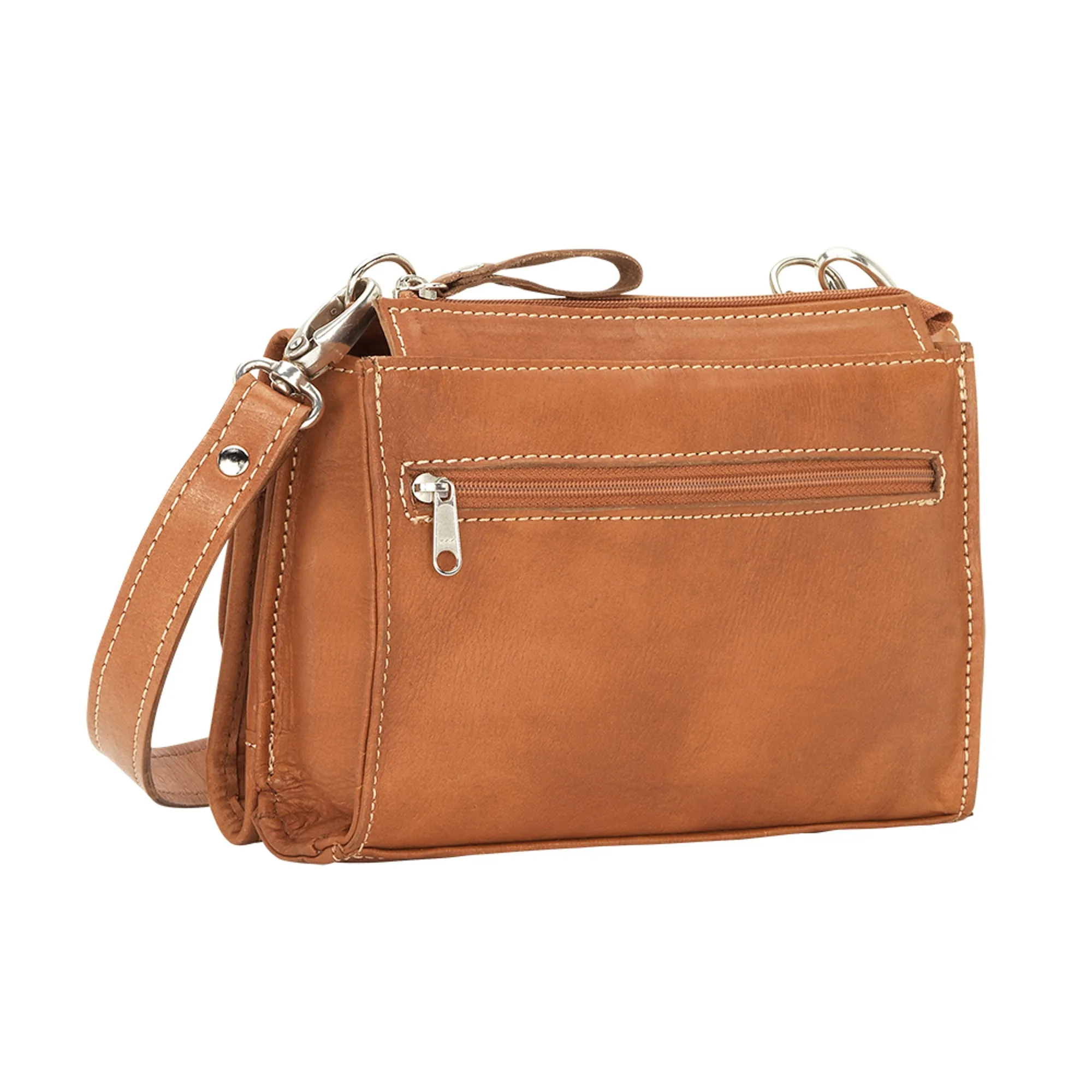 American West Harvest Moon Natural Tan Leather Small Crossbody