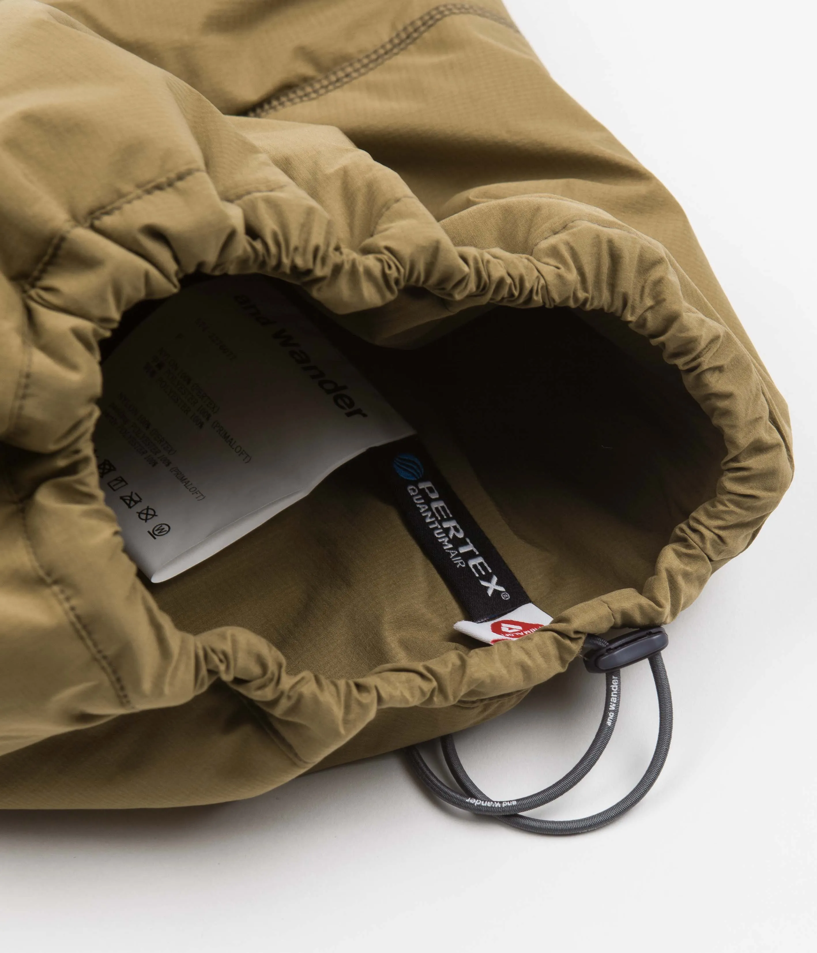 and wander Primaloft Cap - Dark Beige