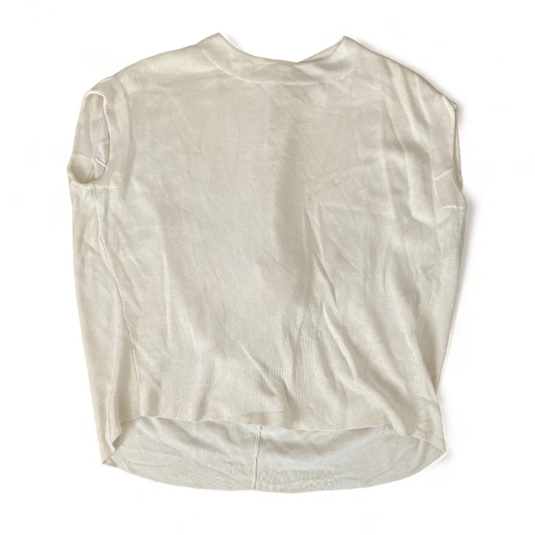 Balenciaga Ivory Knit Cocoon Top