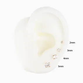 Basic Round Gemstone Stud