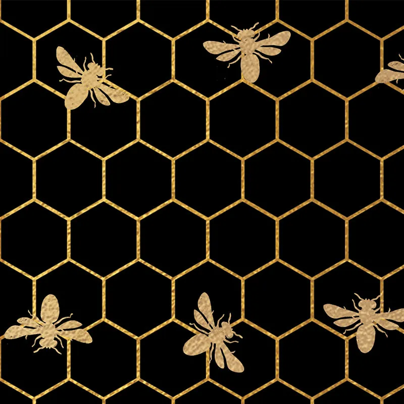 BELLE & BLUSH GIFT BAR | Buzzing Bees on Black - Gold Ribbon