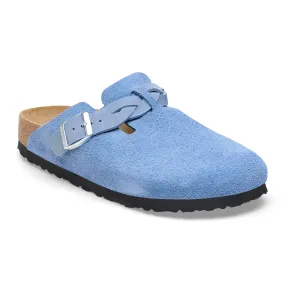 BIRKENSTOCK BOSTON BRAIDED SUEDE LEATHER BLUE