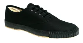 Black Plimsoles Laced Canvas Girls/Boys Pumps Flat Size 6-13/1-5 School PE New