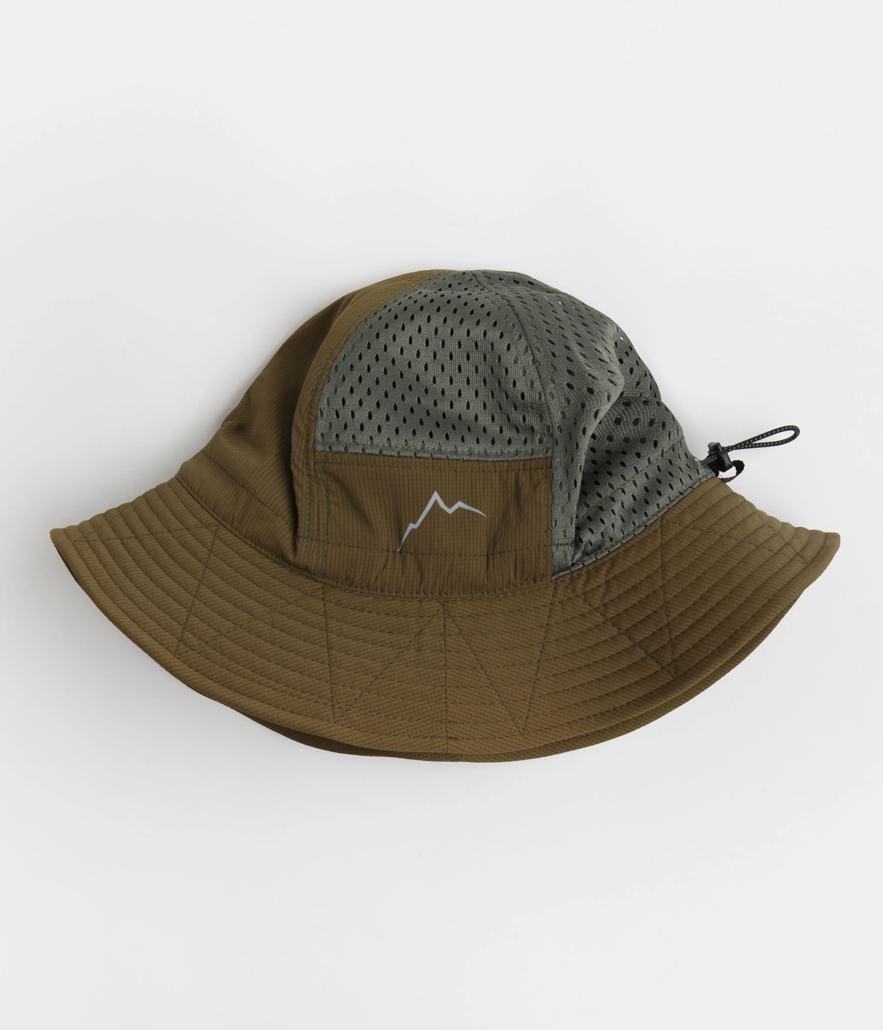 Cayl Stretch Nylon Mesh Bucket Hat - Brown Khaki