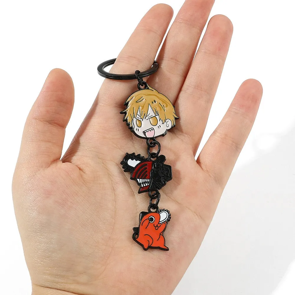 Chainsaw man Enamel keychain Key Holder Chain Jewelry Accessories Handbag Gifts