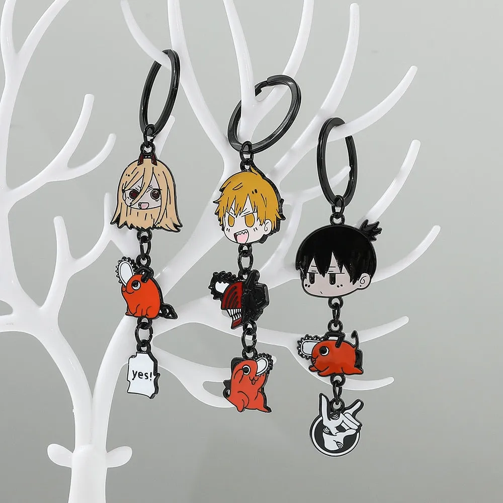 Chainsaw man Enamel keychain Key Holder Chain Jewelry Accessories Handbag Gifts