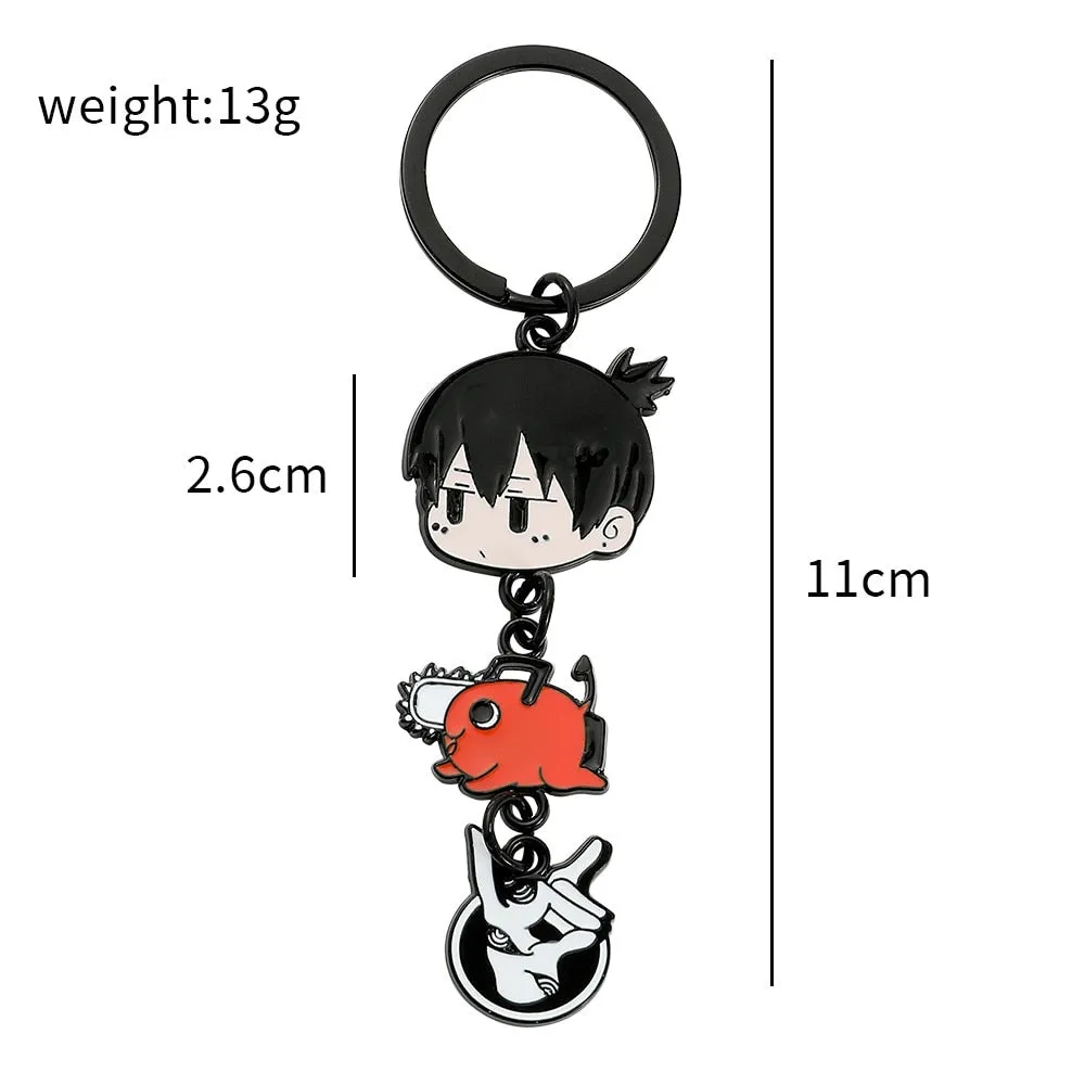 Chainsaw man Enamel keychain Key Holder Chain Jewelry Accessories Handbag Gifts