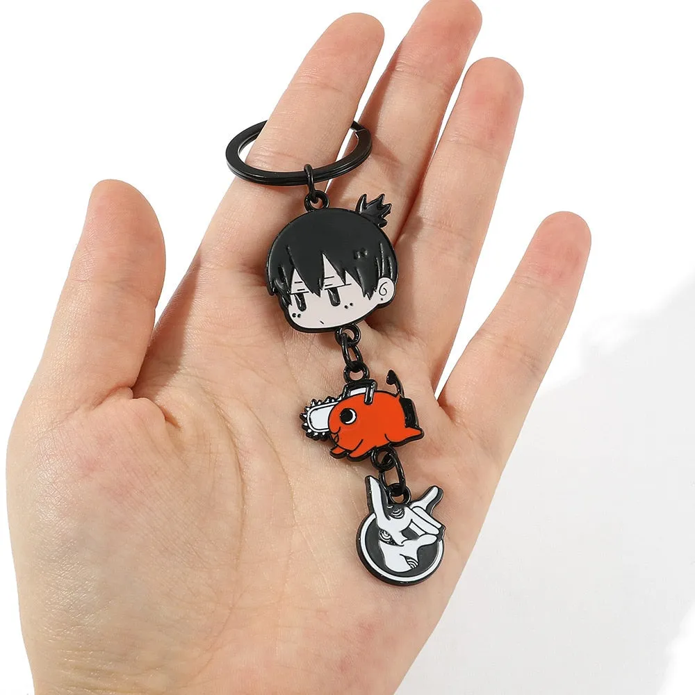 Chainsaw man Enamel keychain Key Holder Chain Jewelry Accessories Handbag Gifts