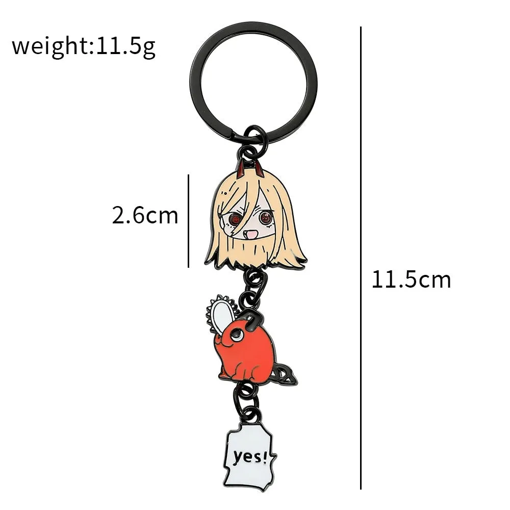 Chainsaw man Enamel keychain Key Holder Chain Jewelry Accessories Handbag Gifts