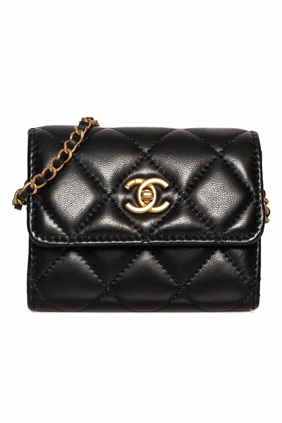 Chanel Pearl Crush Cardholder on Chain Crossbody