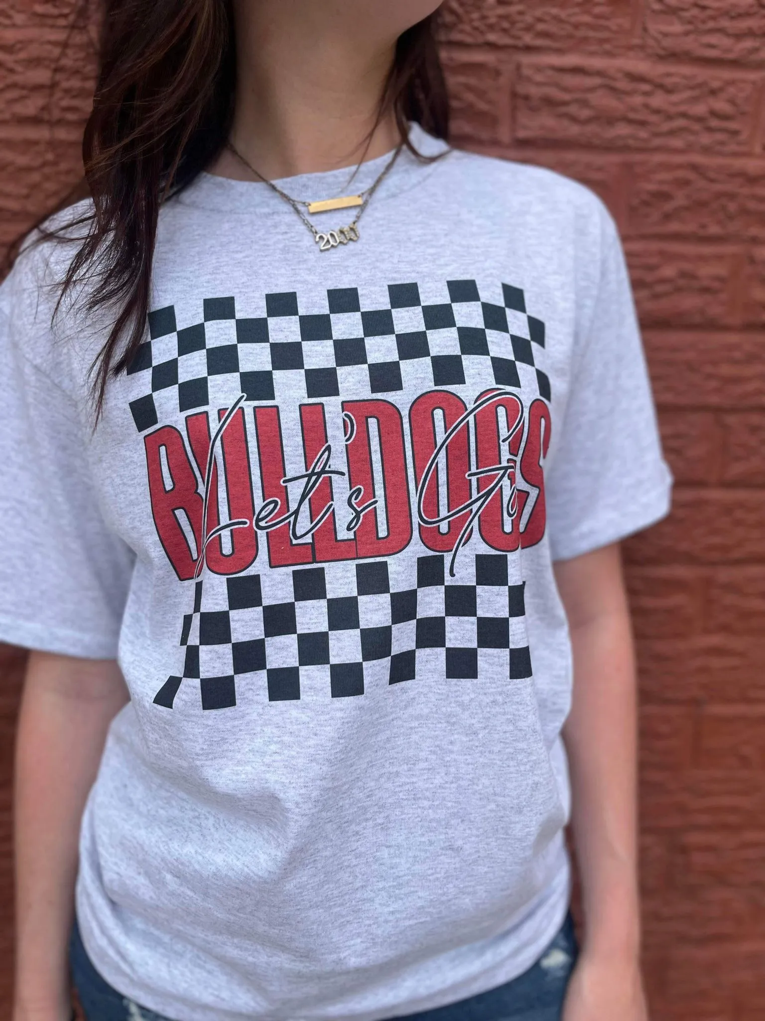 Checkered Custom Mascot Tee