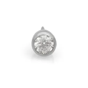 Diamond Bezel Set Flat Back Earring