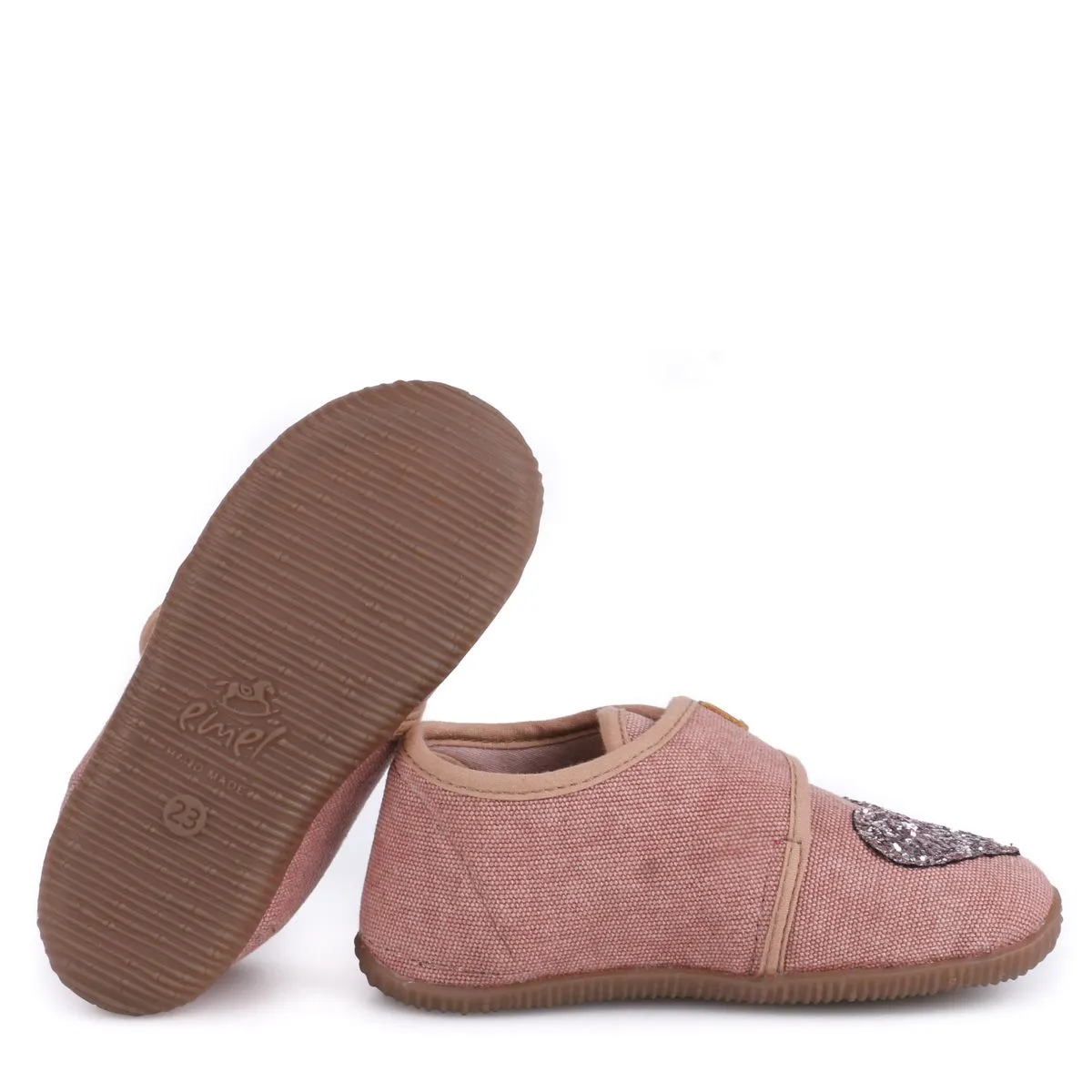 (EK5000A-23) Emel slippers - Pink Sparkly heart