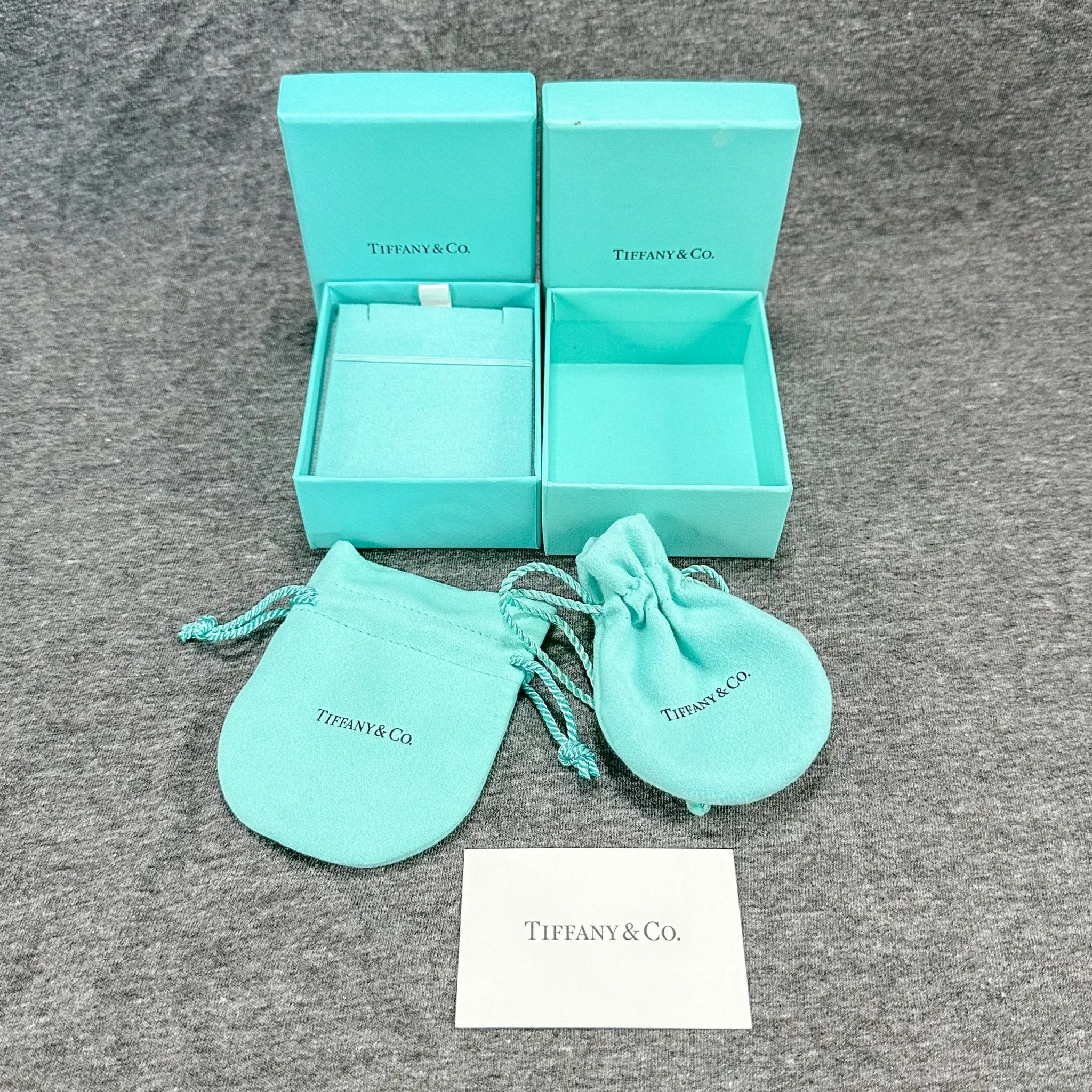 Estate Tiffany & Co. Set of 2 Boxes w. Pouches EMPTY