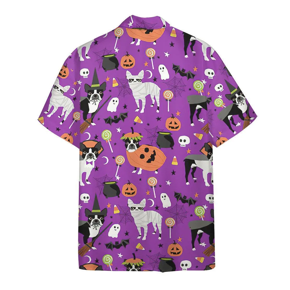 Gearhuman 3D Boston Terrier Halloween Hawaii Shirt