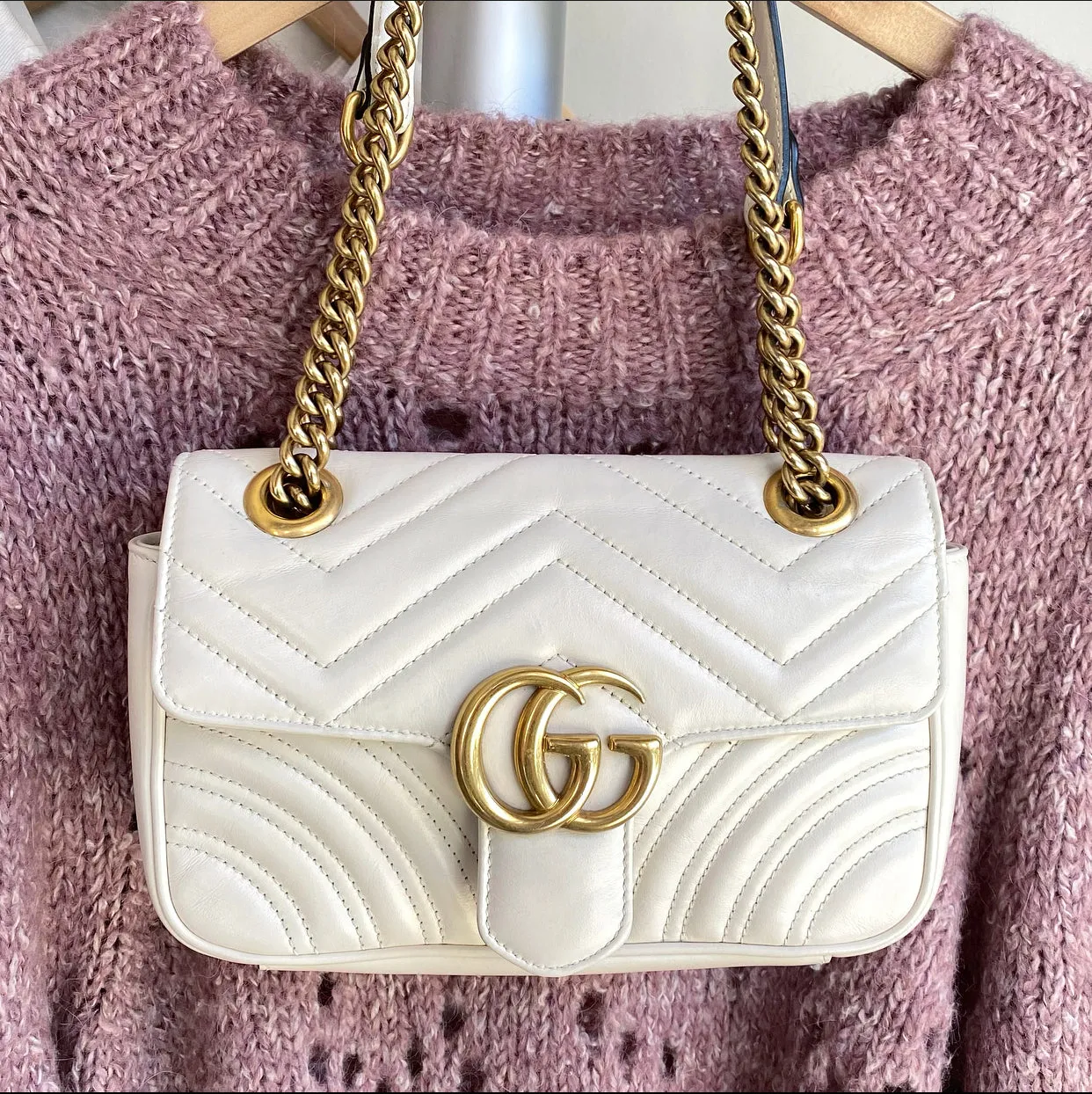 Gucci Marmont Matelasse Mini Leather Crossbody Flap Bag