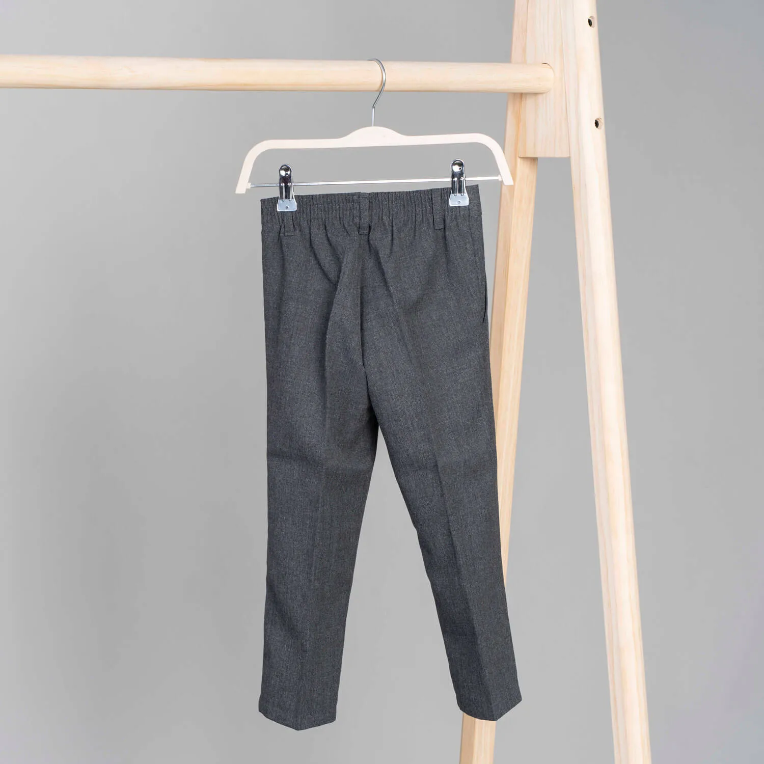 Half Elastic Slacks - Grey