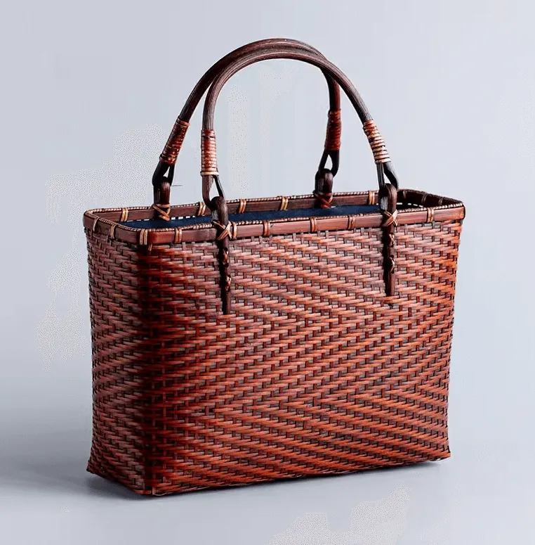 Handmade Bamboo Weaving Handbag Casual Basket Bags