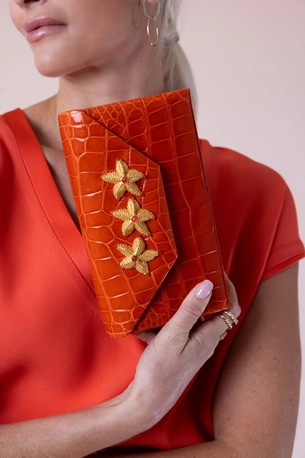 Isabel Box Clutch - Mandarin Orange