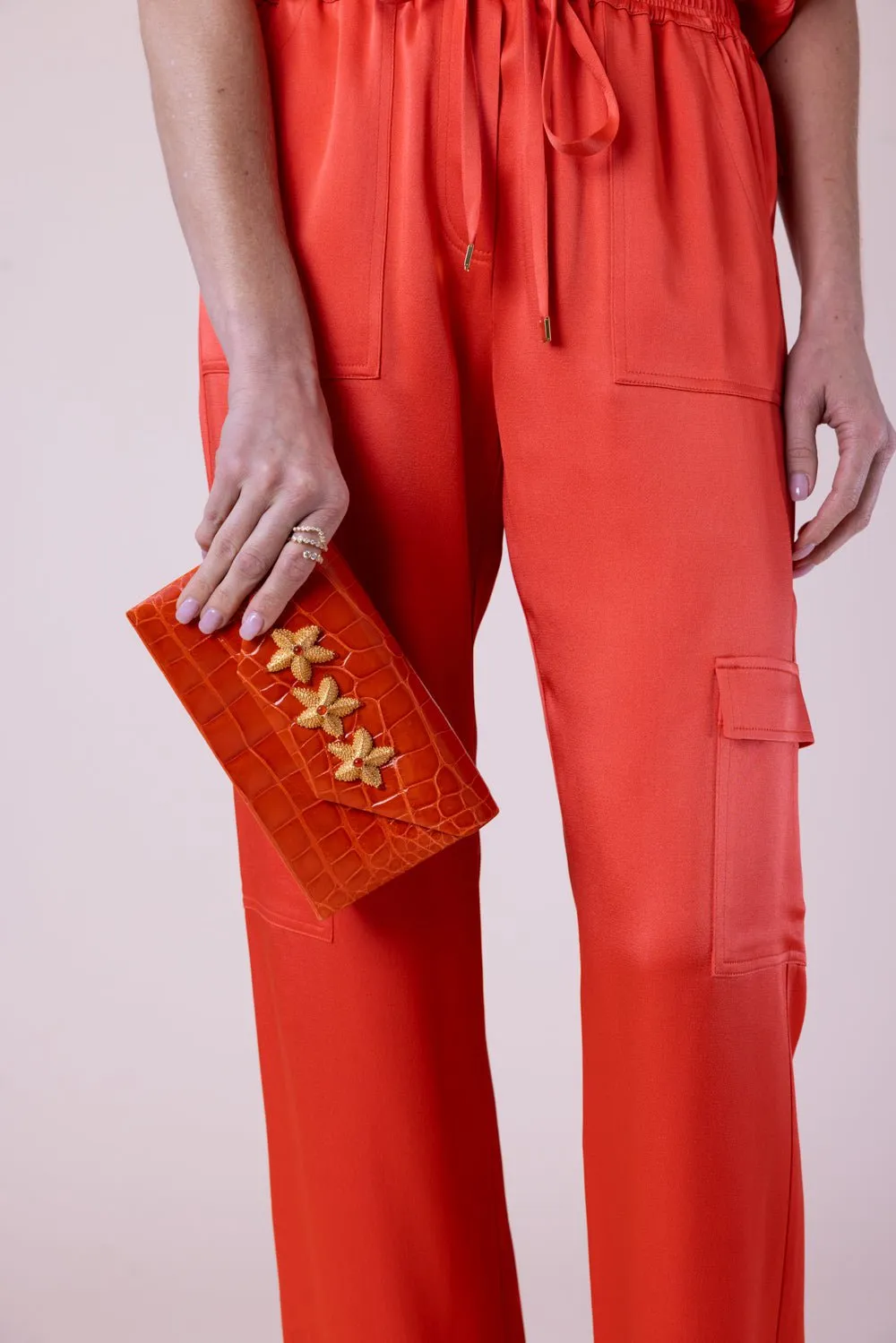 Isabel Box Clutch - Mandarin Orange