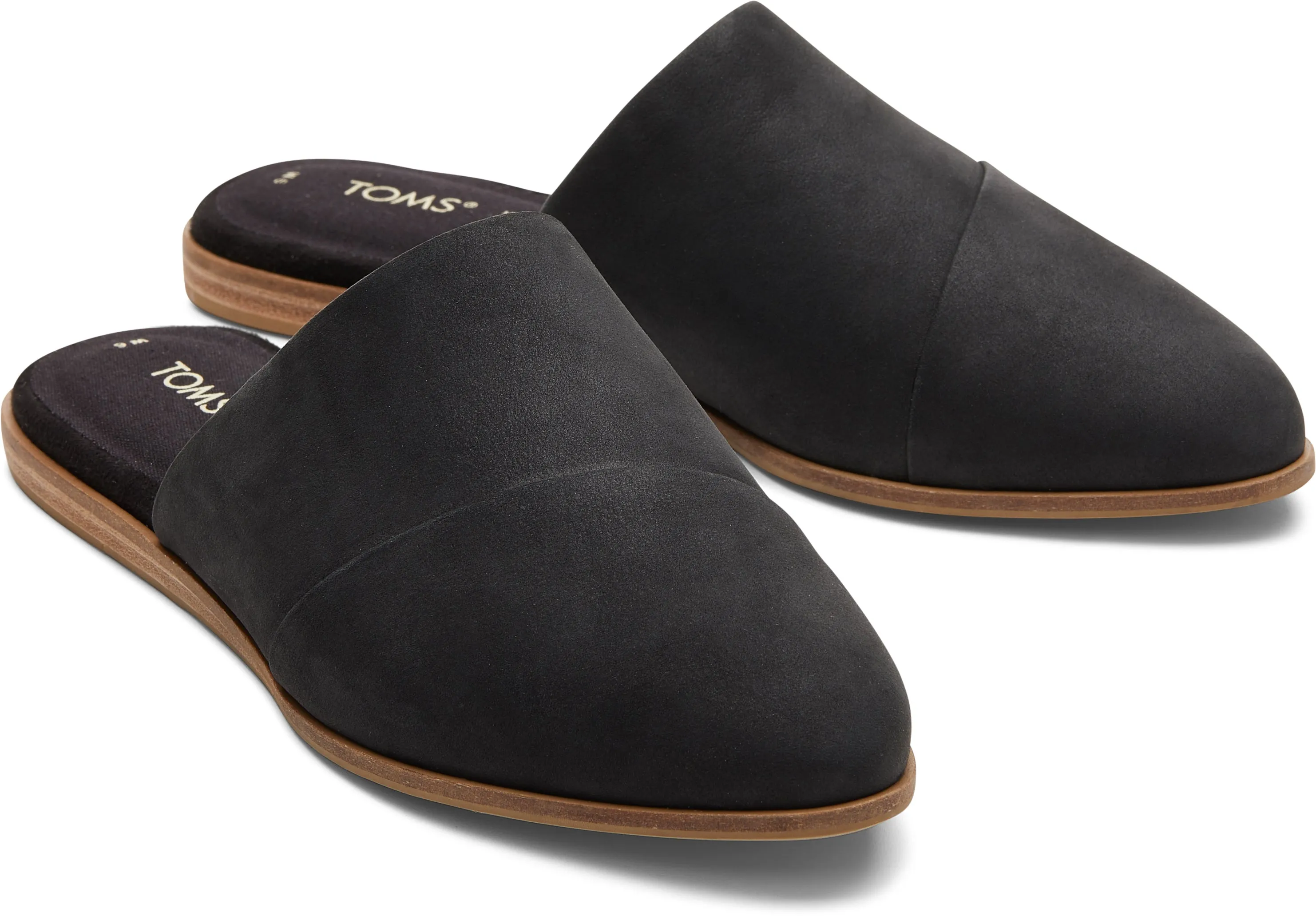 Jade Slip On Flat - Black Leather