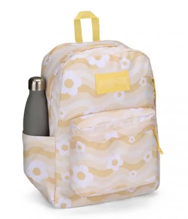 JanSport Superbreak Plus Backpack - Flower Power Yellow