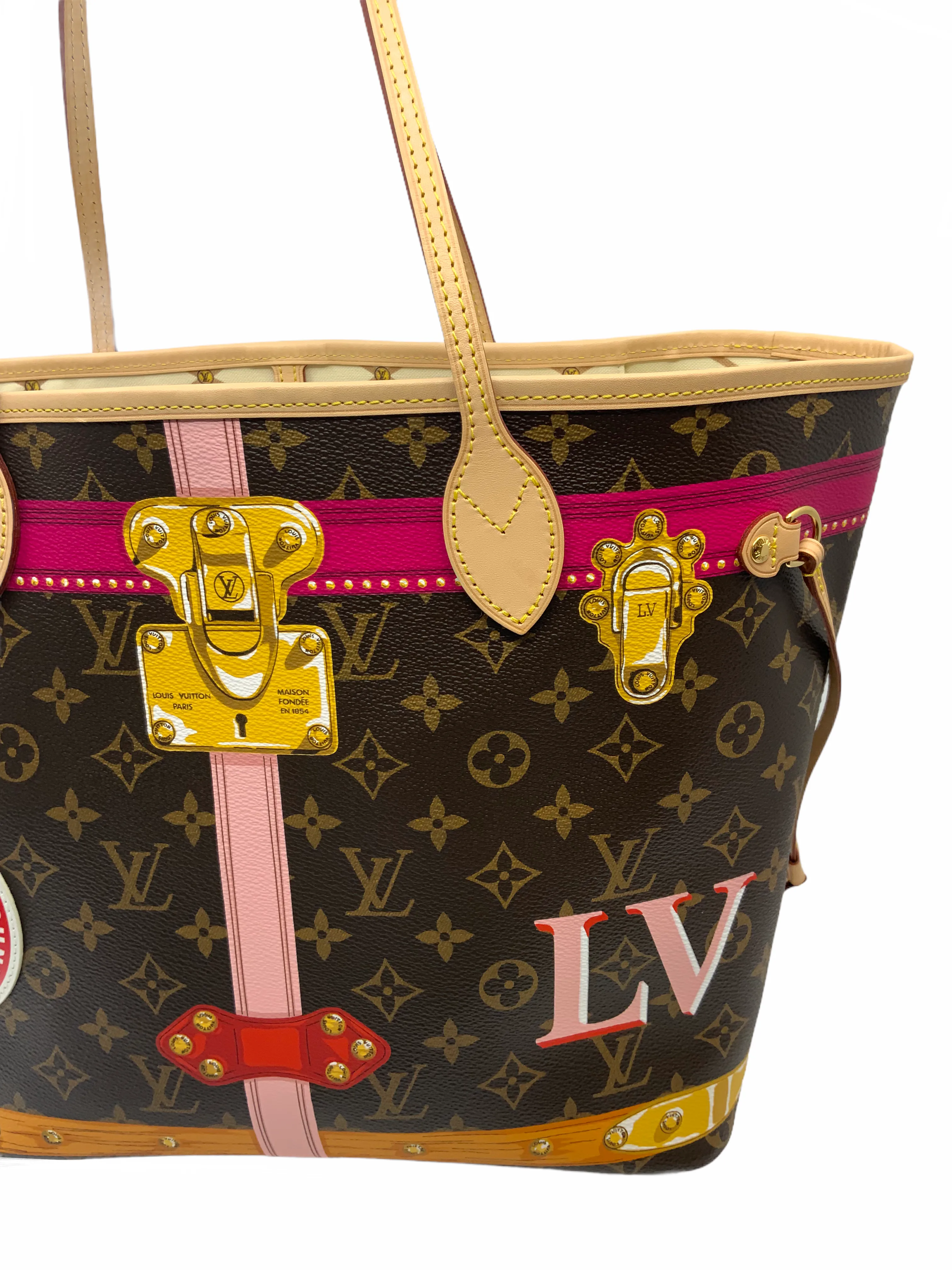 Louis Vuitton Summer Trunks Neo Neverfull MM Tote NEW