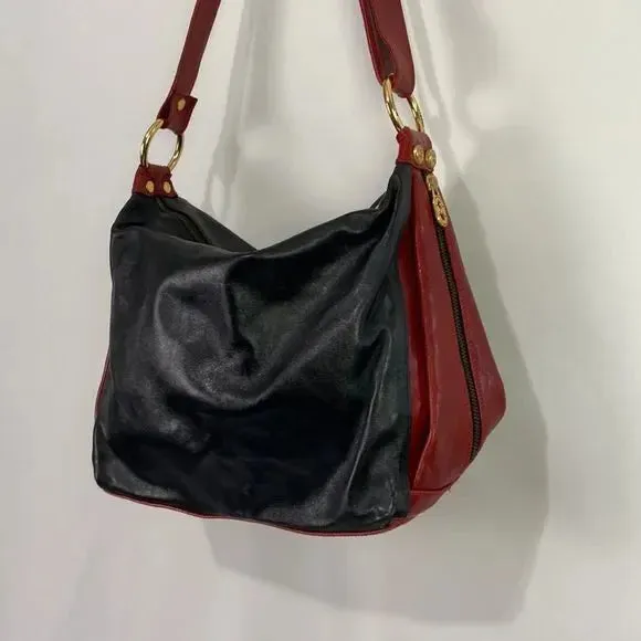 Marino Orlandi Black Leather w/ Red Trim Bag