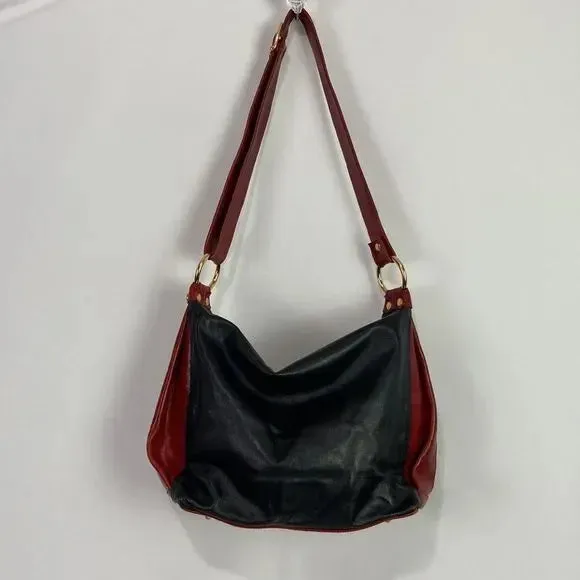 Marino Orlandi Black Leather w/ Red Trim Bag