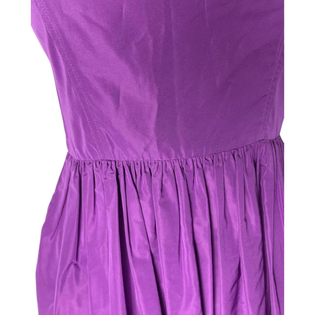 MIU MIU Magenta Taffeta Sleeveless Skater Dress IT 38 | UK 6-8 | US 2-4