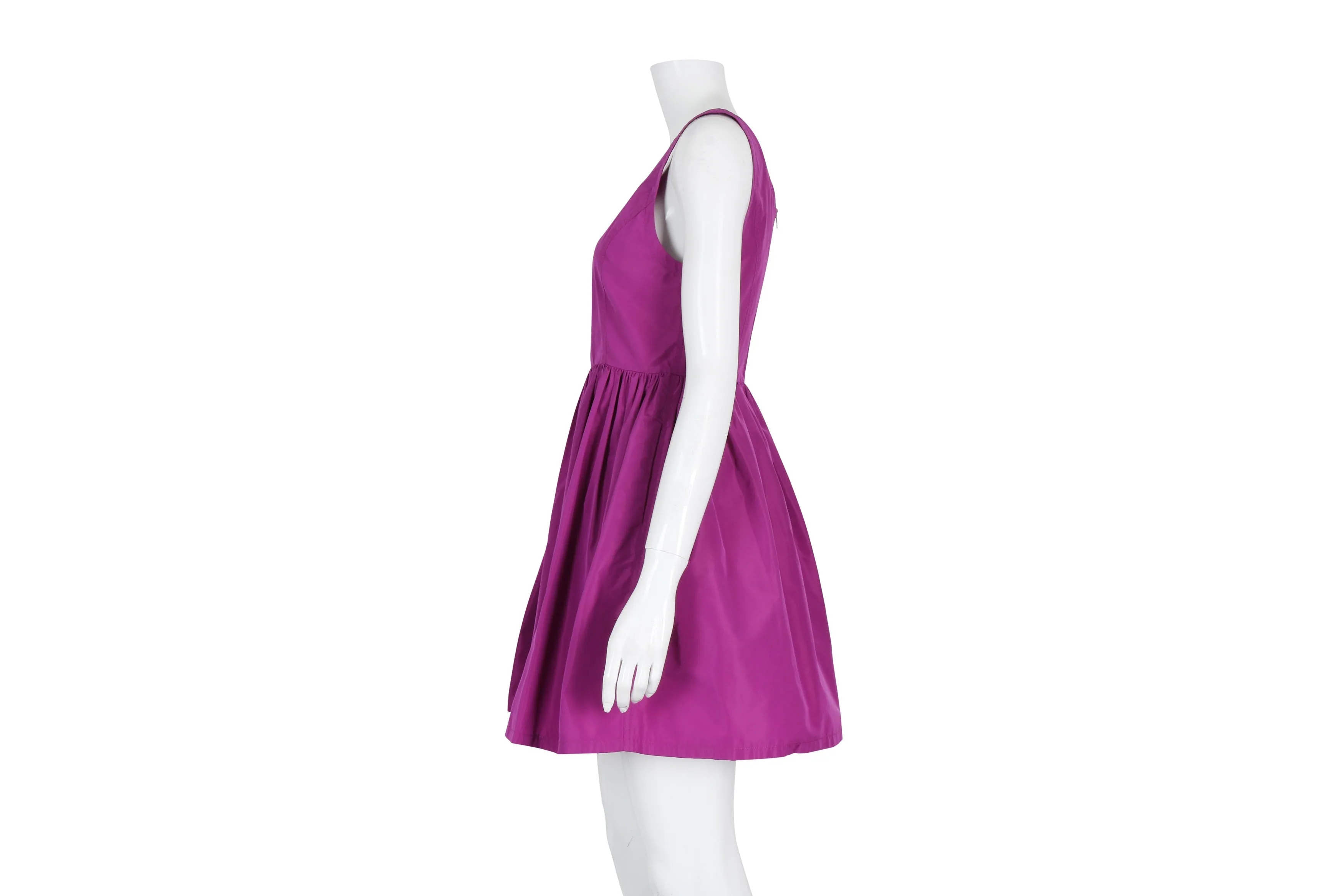 MIU MIU Magenta Taffeta Sleeveless Skater Dress IT 38 | UK 6-8 | US 2-4