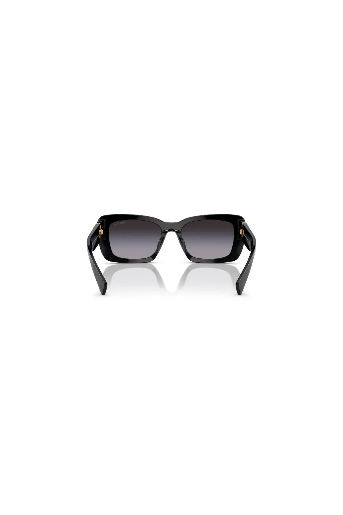 Miu Miu Rectangle Framed Sunglasses - Black/ Gradient Grey