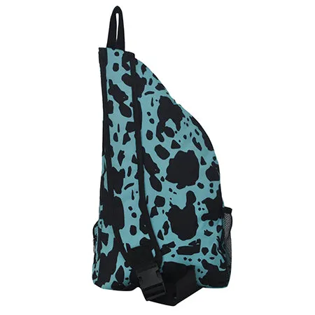 Neon Cow Turquoise NGIL Sling Backpack