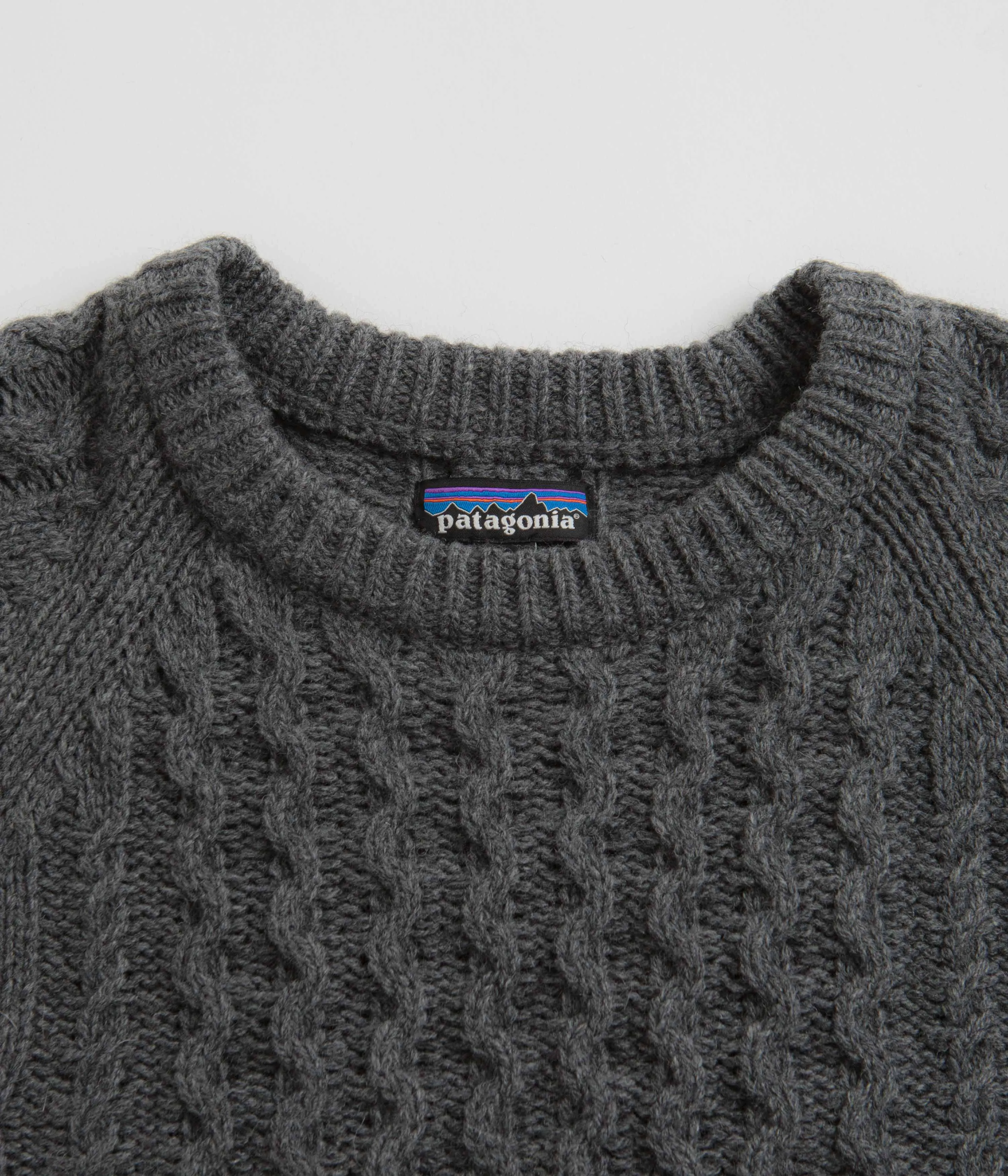 Patagonia Recycled Cable Knit Crewneck Sweatshirt - Hex Grey