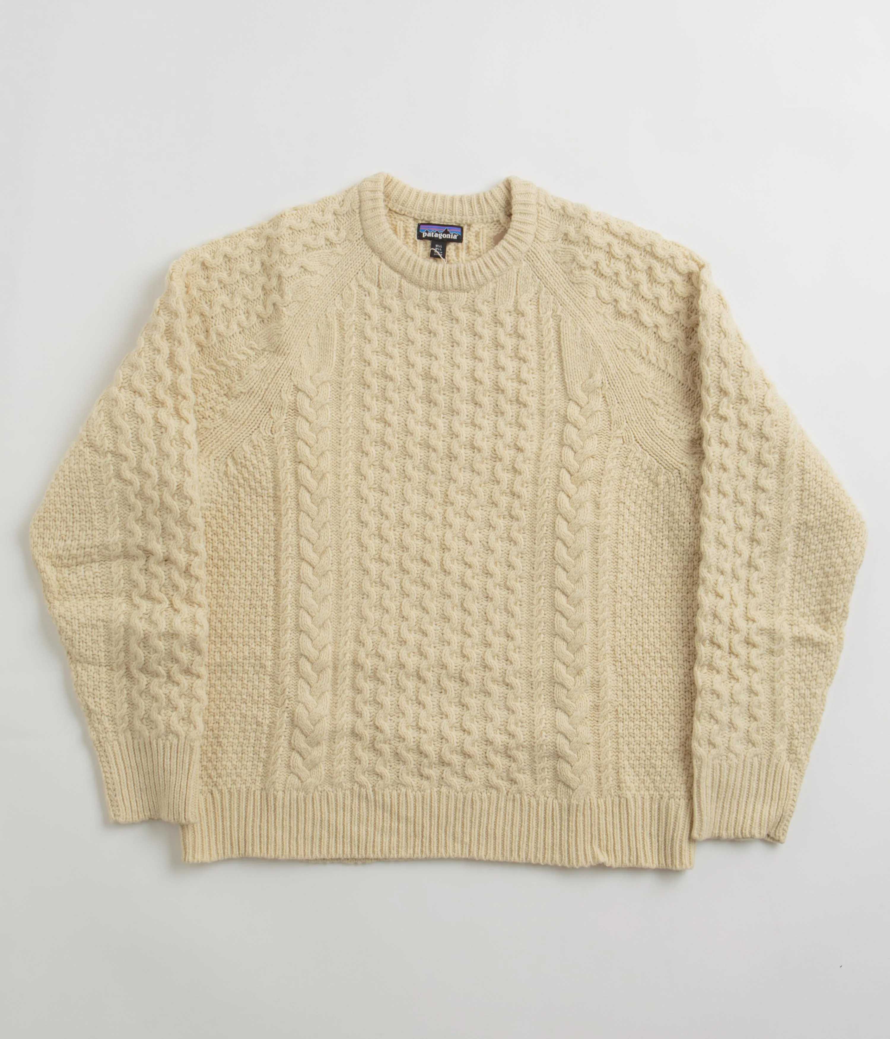 Patagonia Recycled Cable Knit Crewneck Sweatshirt - Natural