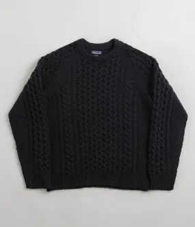 Patagonia Recycled Cable Knit Crewneck Sweatshirt - New Navy