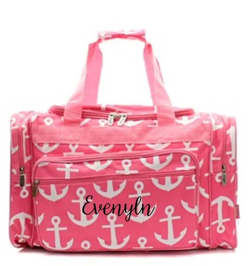 Pink Anchor Monogrammed duffle bag SOLD OUT