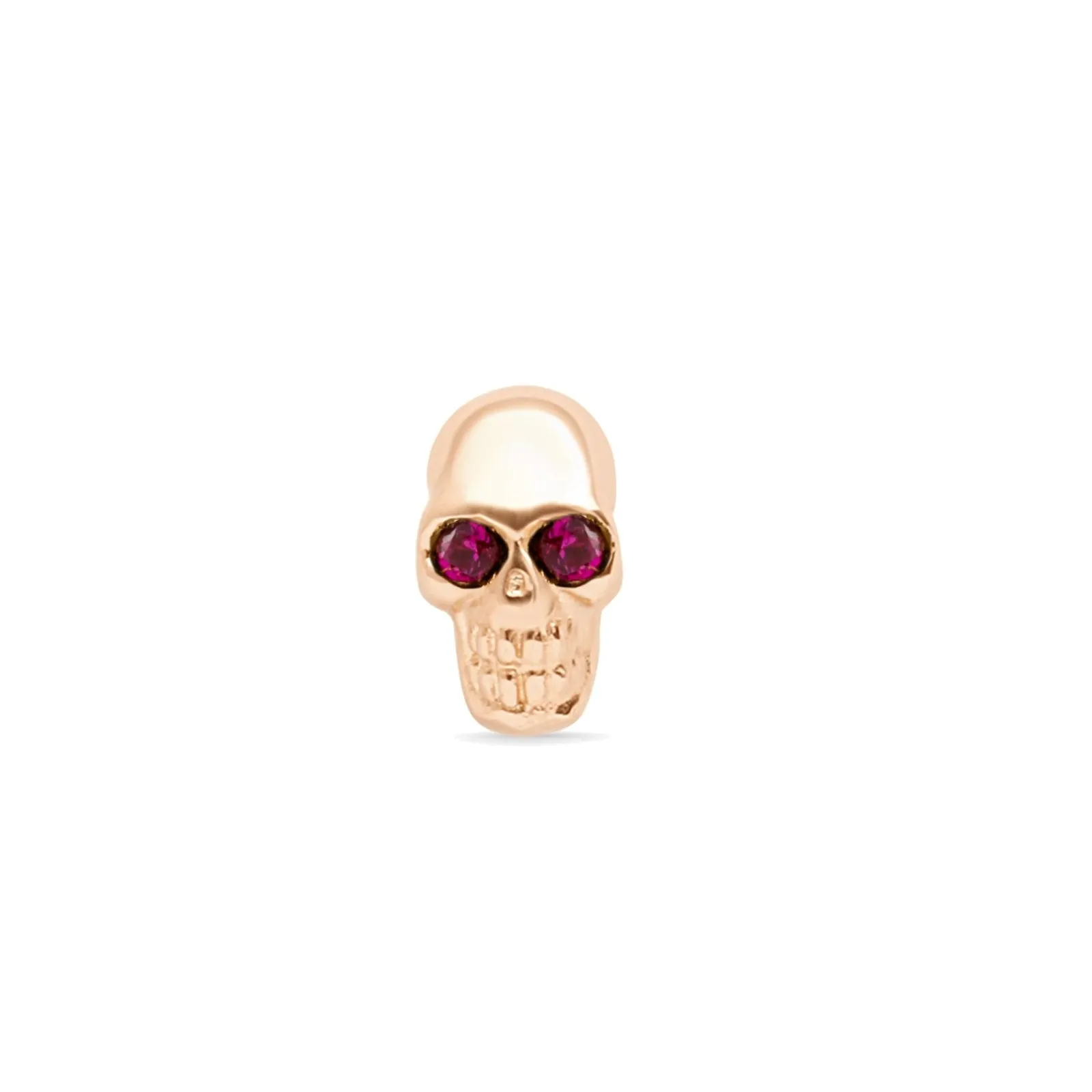 Pink Ruby Eye Skull Flat Back Stud