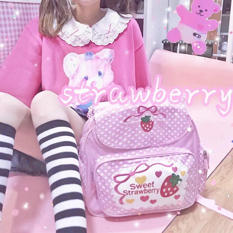 Pink Strawberry Backpack AD11787