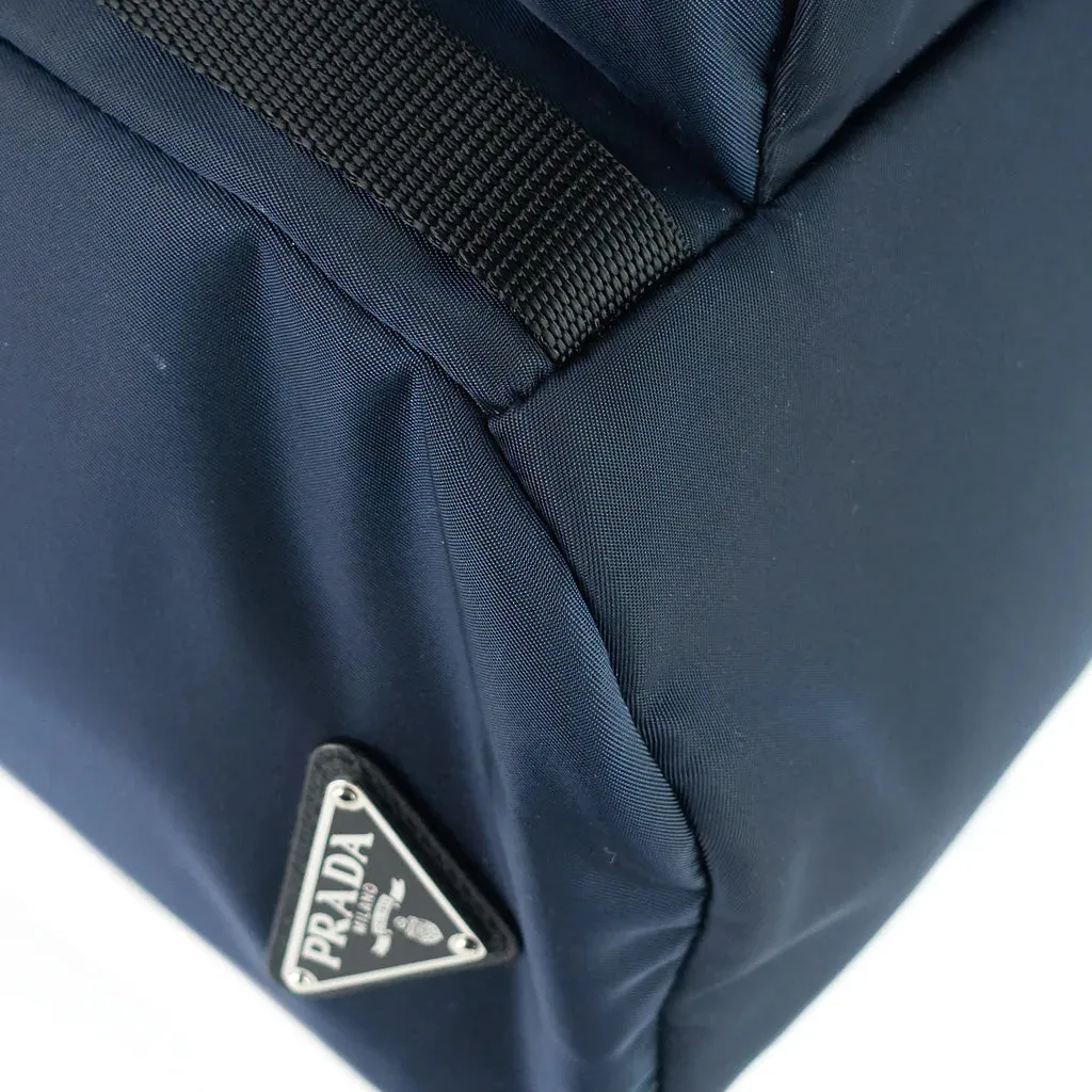 Prada Navy Nylon Double Medium Backpack