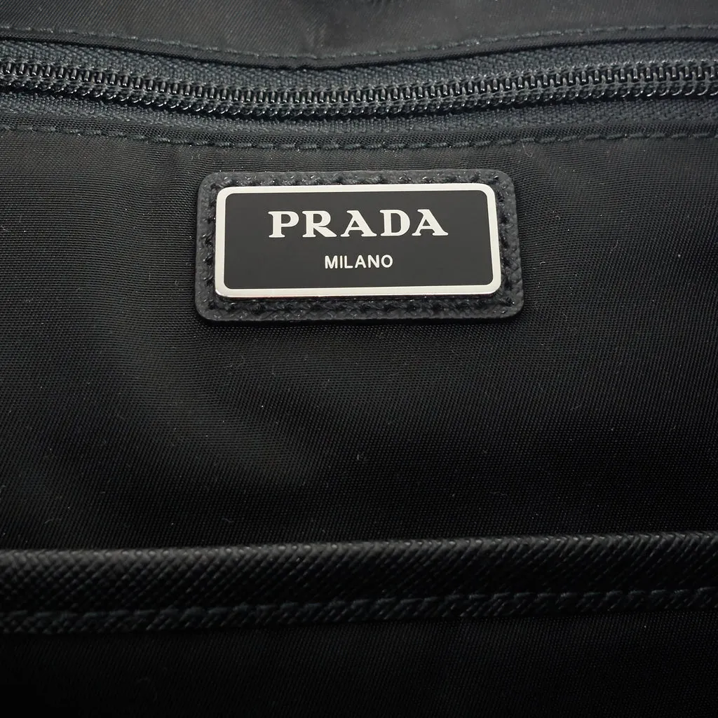 Prada Navy Nylon Double Medium Backpack