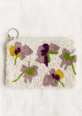 Pressed Flower Coin Pouch