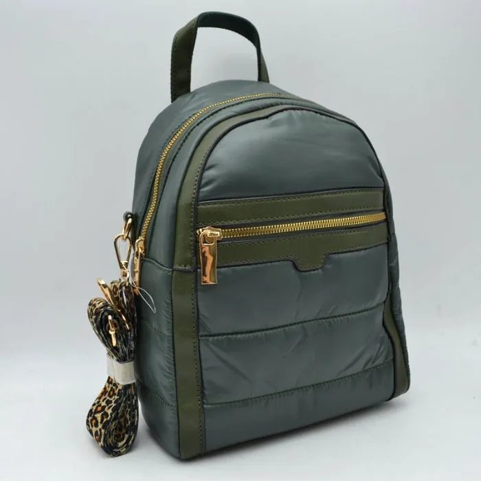 Quilted backpack - olive